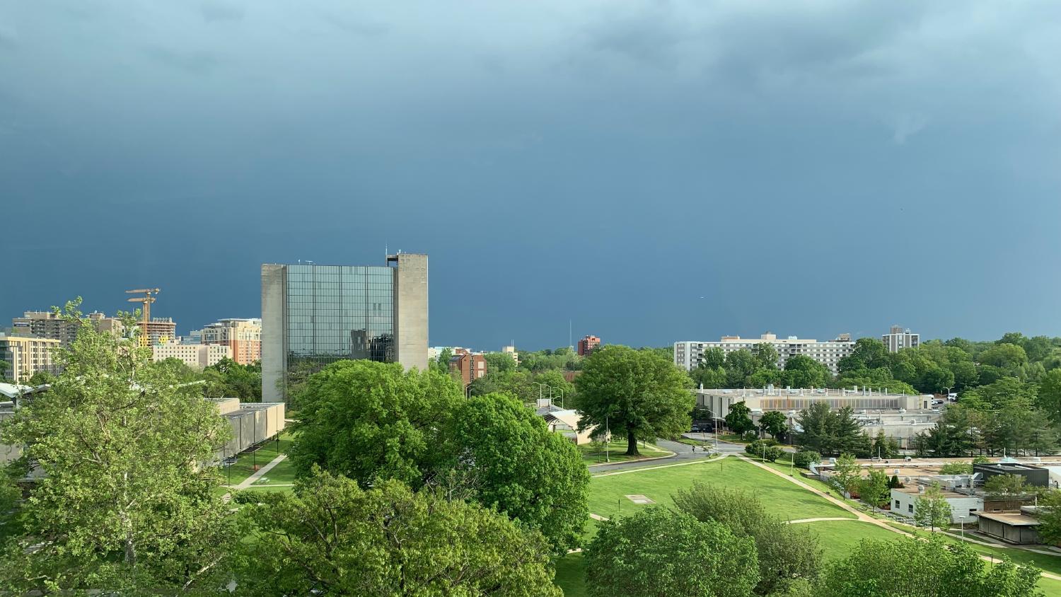 View from the NIH campus towards Bethesda